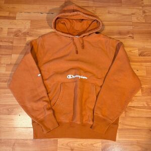 Champion Men's Orange and Brown Hoodie